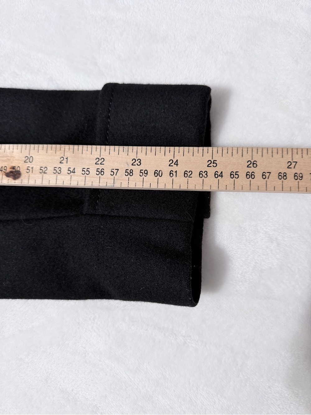 Kenneth Cole Reaction Black Wool Blend Fit & Flare Coat Purple Lining - Picture 7 of 9